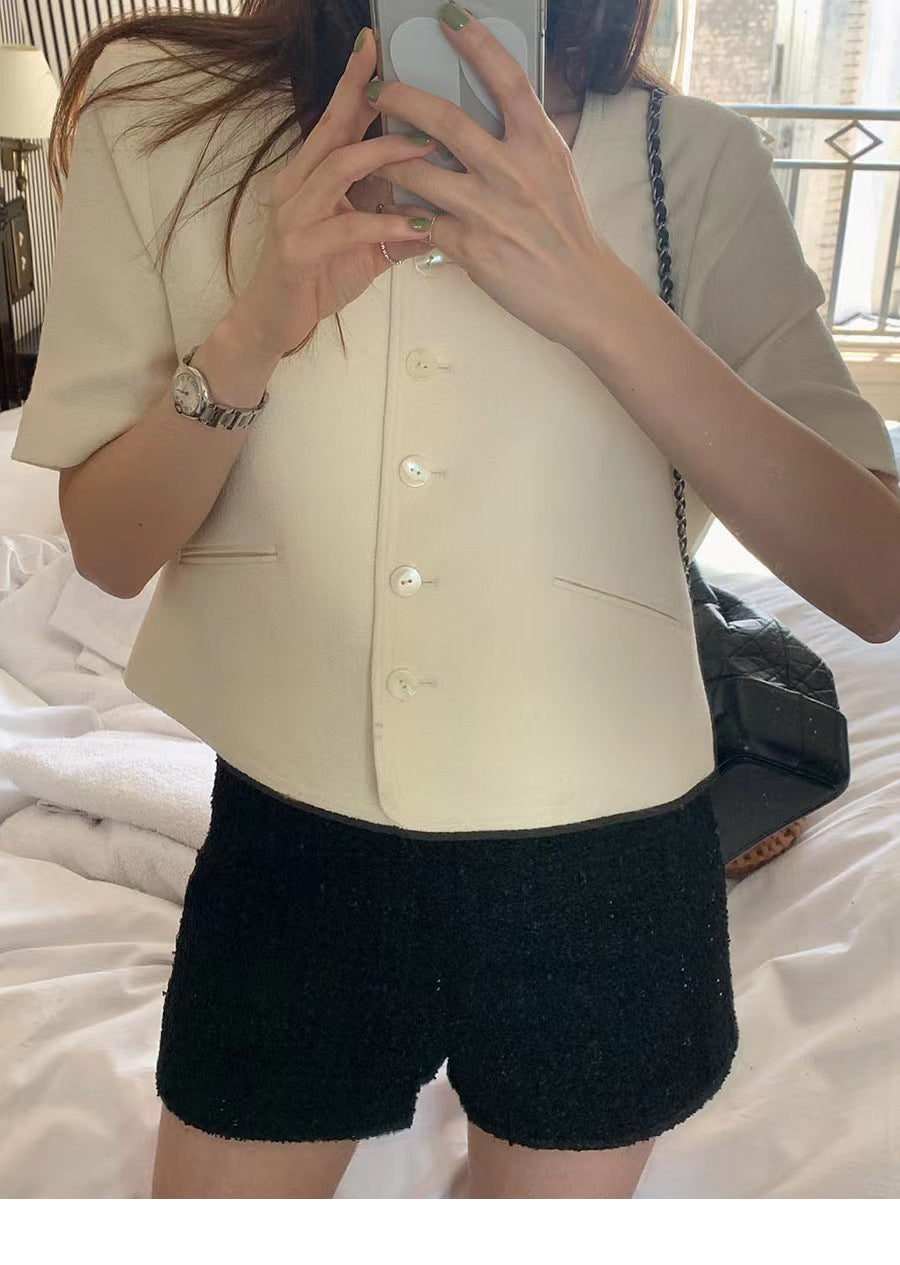 スクエアネックショートジャケット