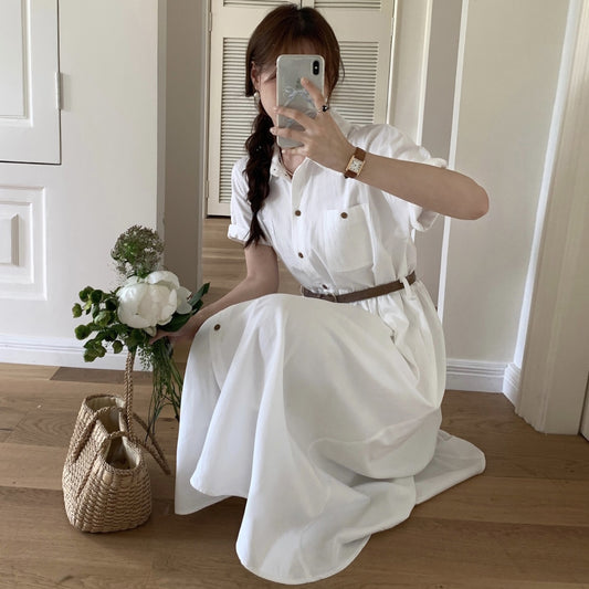 D1 シンプルカジュアルスタイルドレス