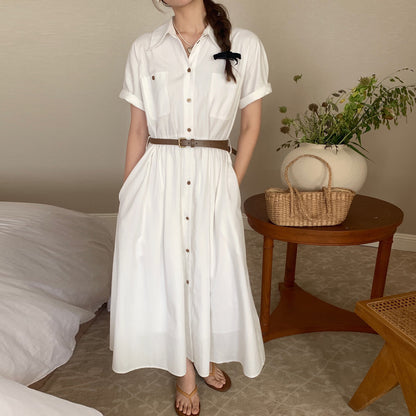 D1 シンプルカジュアルスタイルドレス