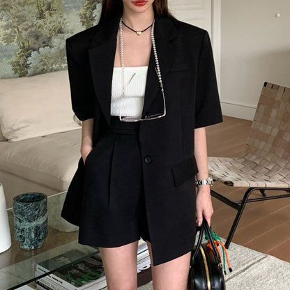 SE1 半袖ブレザー+ワイドレッグショーツ