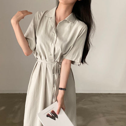 韓国シックなフレンチラペルドレス