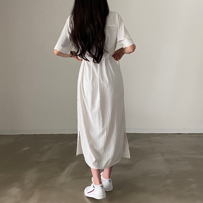 韓国シックなフレンチラペルドレス