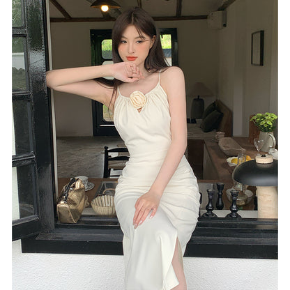 レトロホルターサスペンダードレス