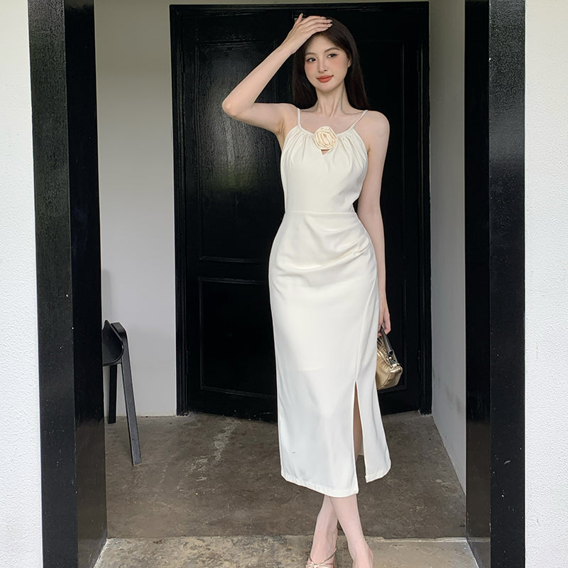 レトロホルターサスペンダードレス