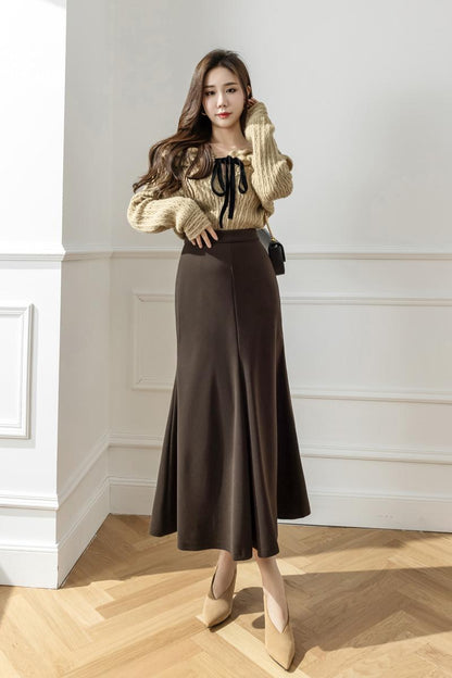 レディースウールロングスカート