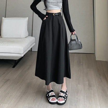 ラージヘムデニムスカート