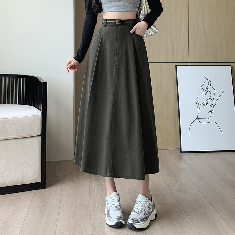 ラージヘムデニムスカート