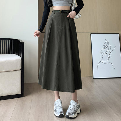 ラージヘムデニムスカート