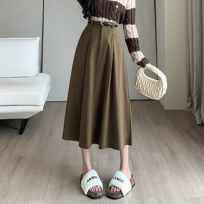 ラージヘムデニムスカート