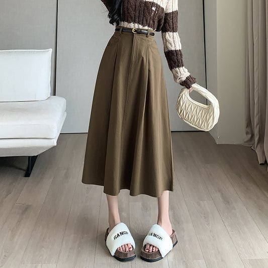 ラージヘムデニムスカート