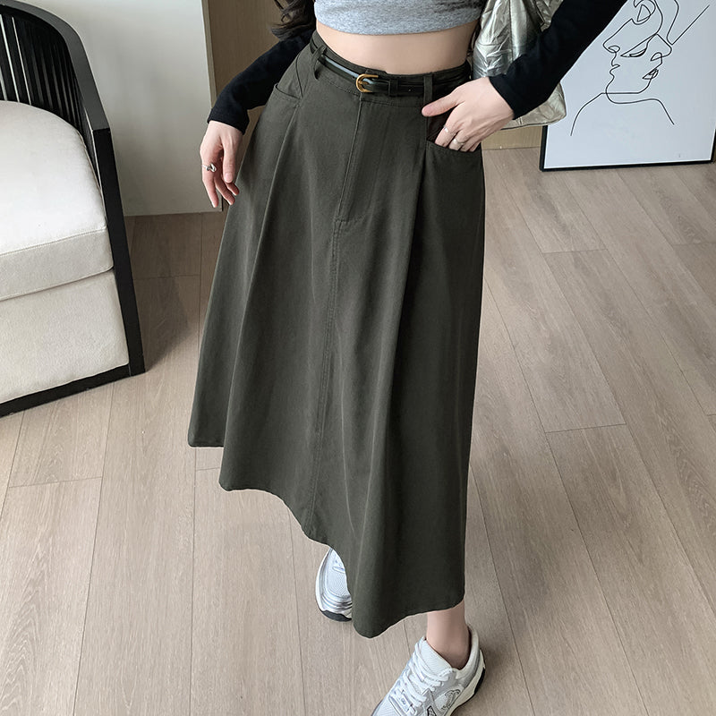 ラージヘムデニムスカート