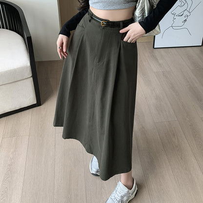 ラージヘムデニムスカート