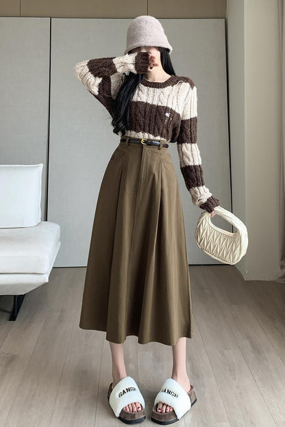 ラージヘムデニムスカート