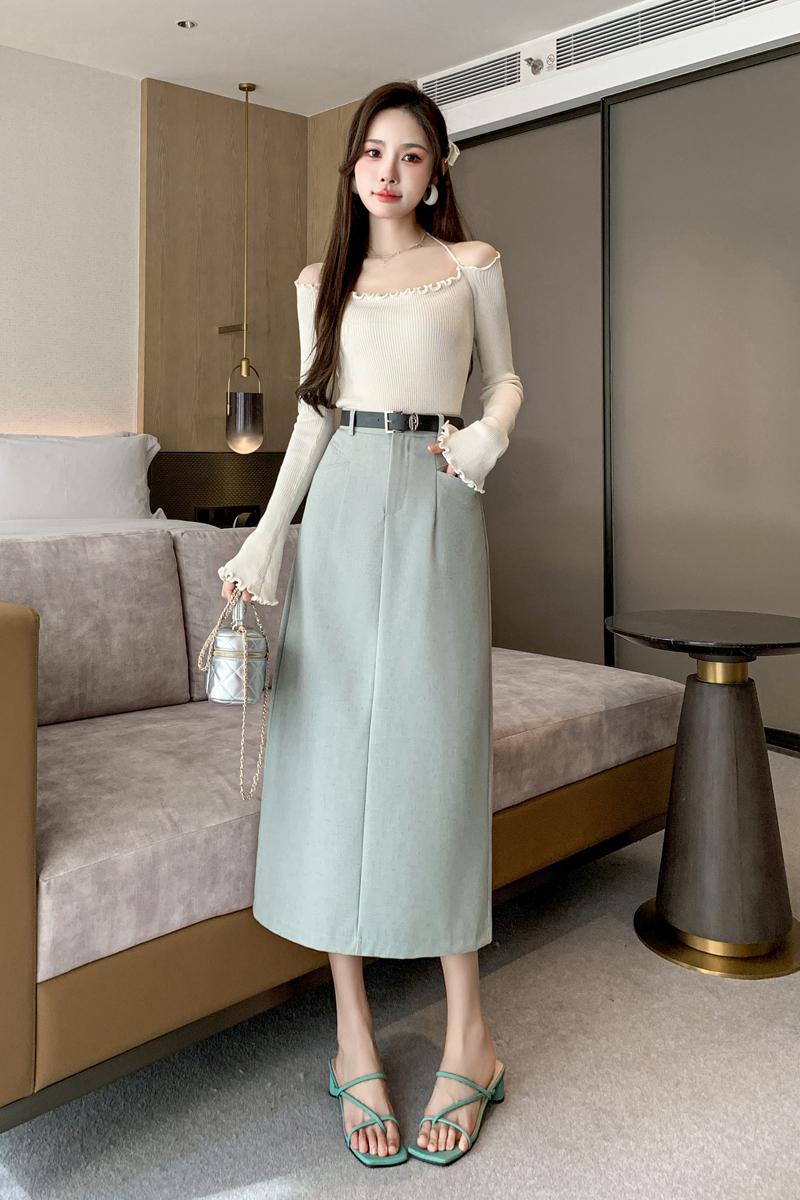 カジュアルAラインミディスカート