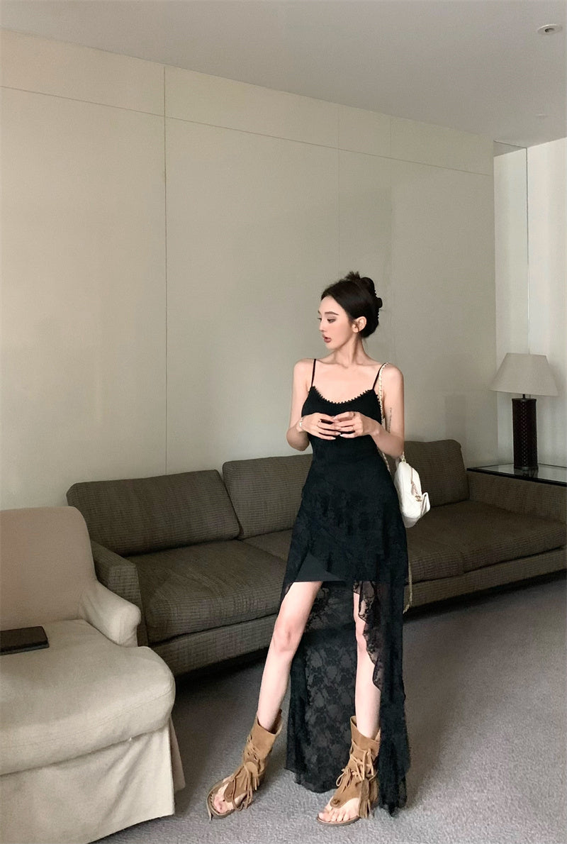 レトロ気質セクシーホットレースドレス