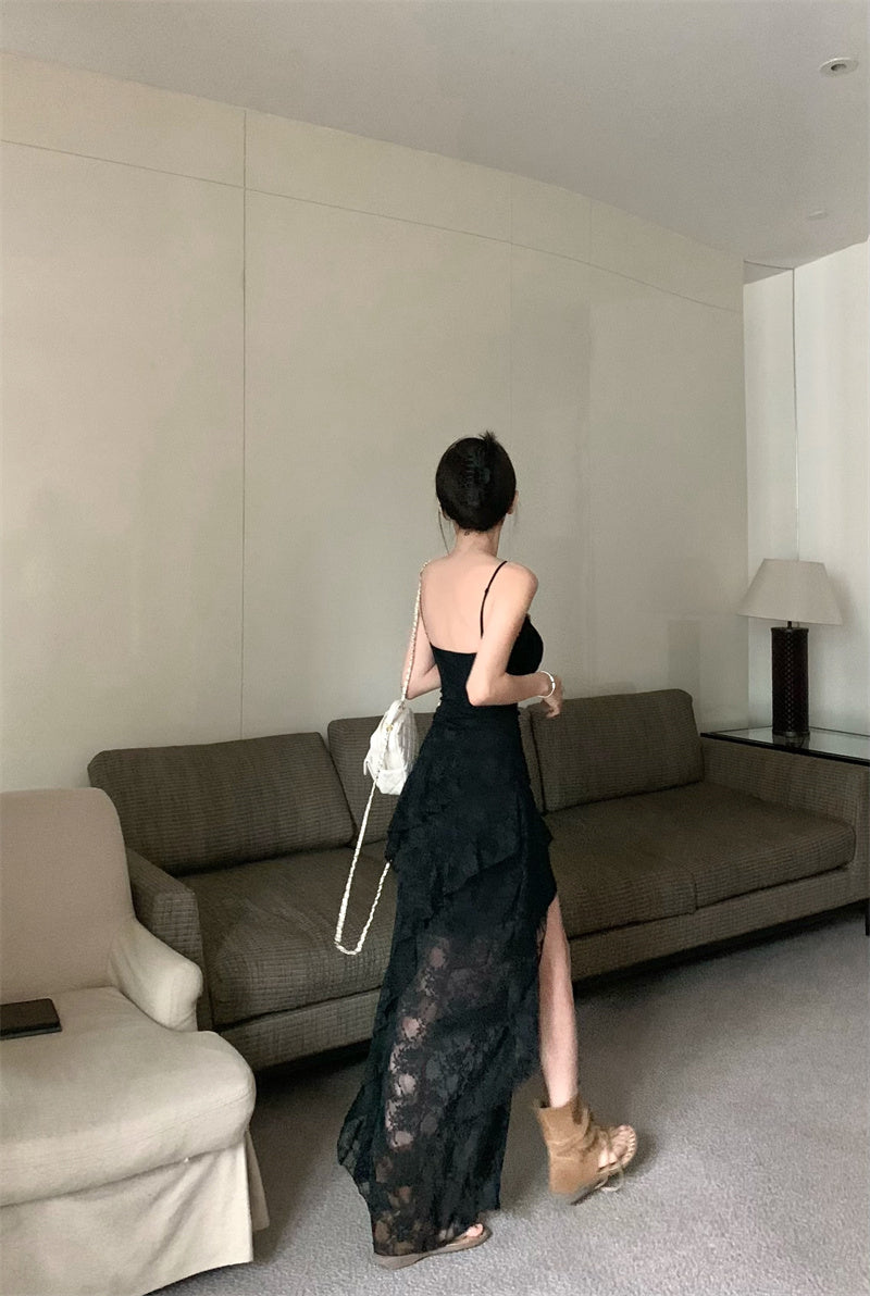 レトロ気質セクシーホットレースドレス