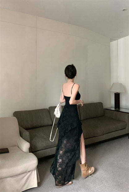 レトロ気質セクシーホットレースドレス