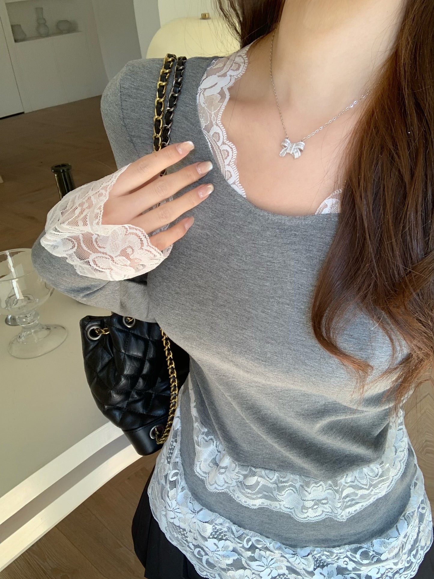 韓国イレギュラーロングスリーブTシャツ