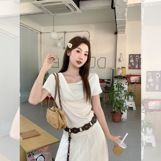 イレギュラープリーツTシャツ