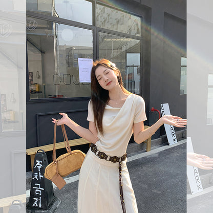 イレギュラープリーツTシャツ