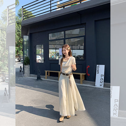 イレギュラープリーツTシャツ