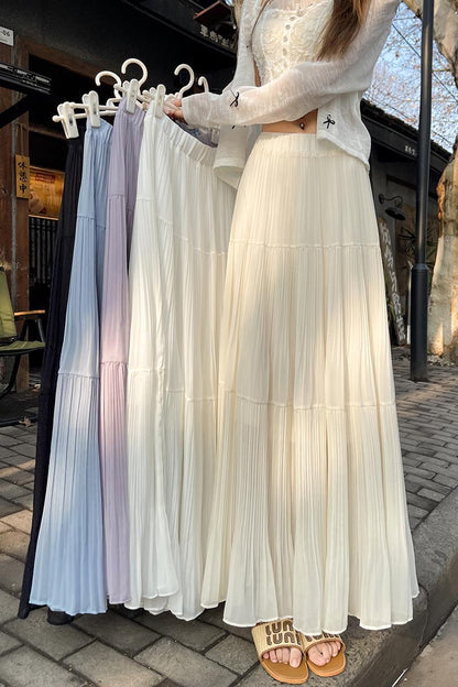 ハイウエストスリムAラインスカート