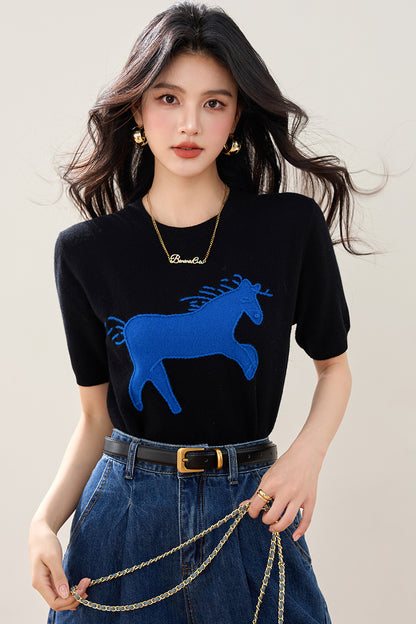 T3 おしゃれなラウンドネックトップス