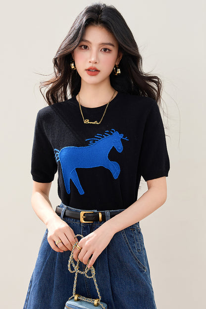 T3 おしゃれなラウンドネックトップス