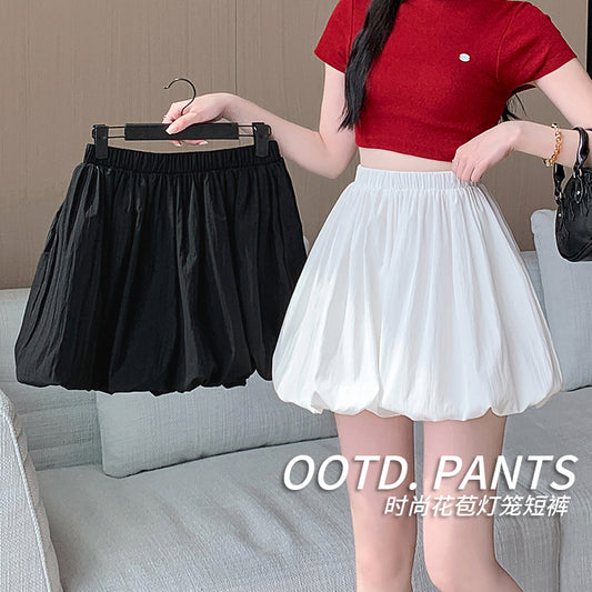 Aラインカジュアルランタンショーツ