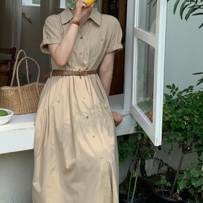 D1 シンプルカジュアルスタイルドレス