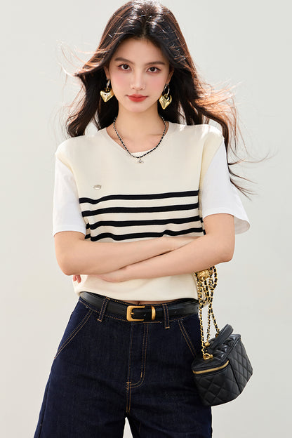 T6 カレッジスタイルフェイクトップ