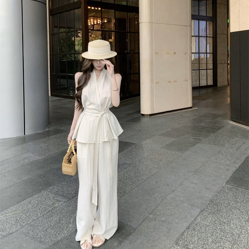 SU1 お手頃価格のトップルーズパンツスーツ