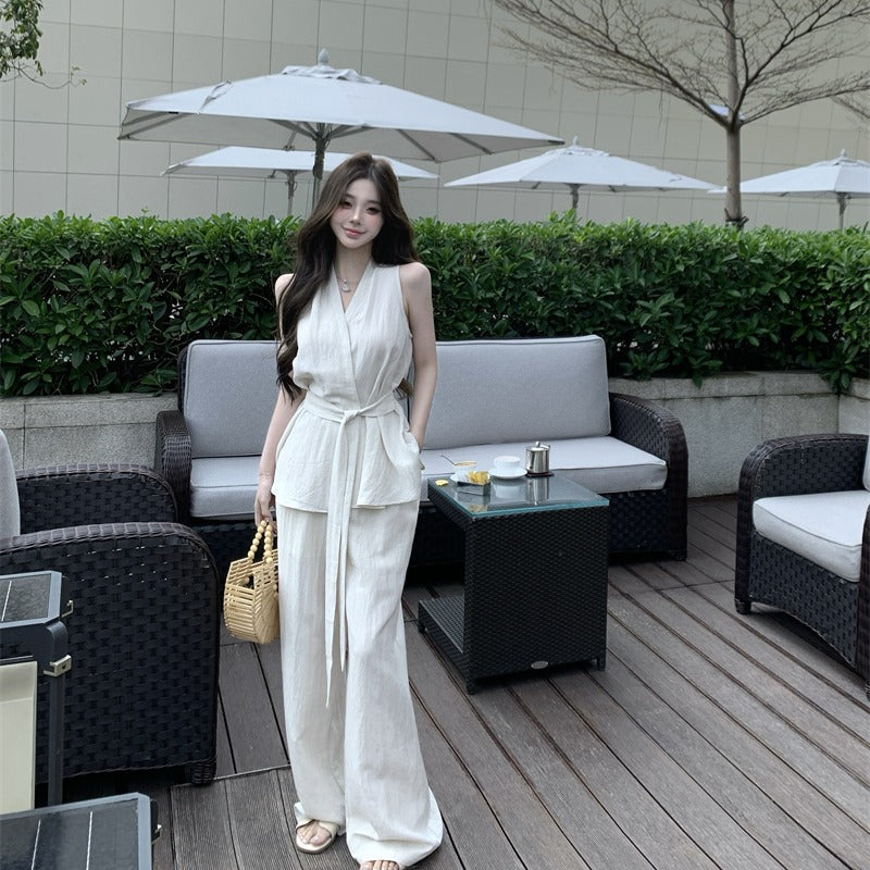 SU1 お手頃価格のトップルーズパンツスーツ