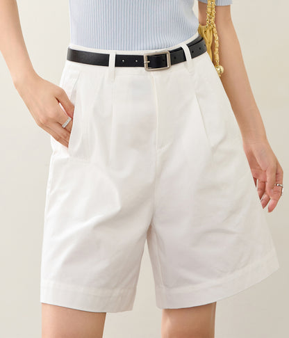 Vネック両面サテンアセテートシャツ