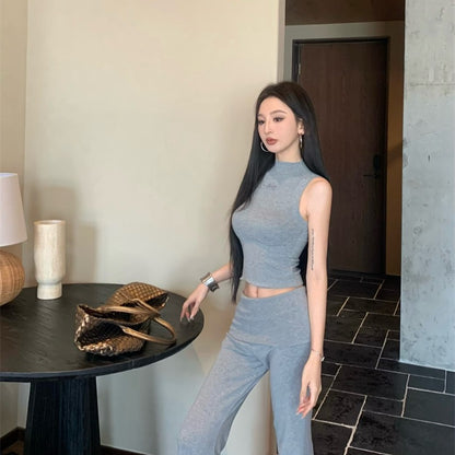 アメリカンシンプルウエスタンスタイルスリムベストトップ