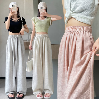 アイスシルクのワイドレッグパンツ