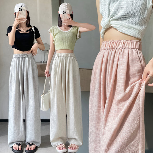 アイスシルクのワイドレッグパンツ