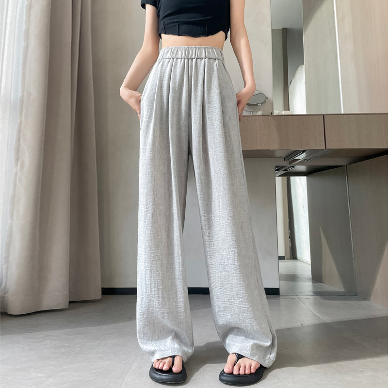 アイスシルクのワイドレッグパンツ