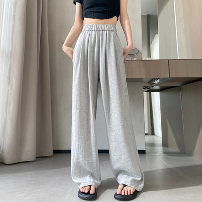 アイスシルクのワイドレッグパンツ