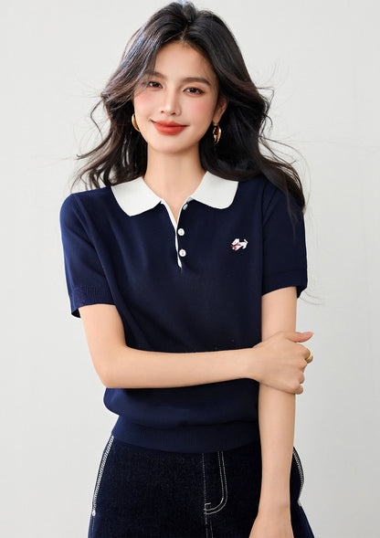 半袖ボトムニットポロシャツ