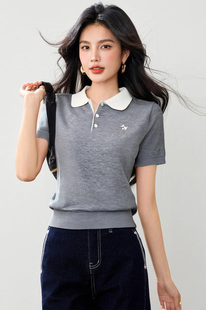 半袖ボトムニットポロシャツ