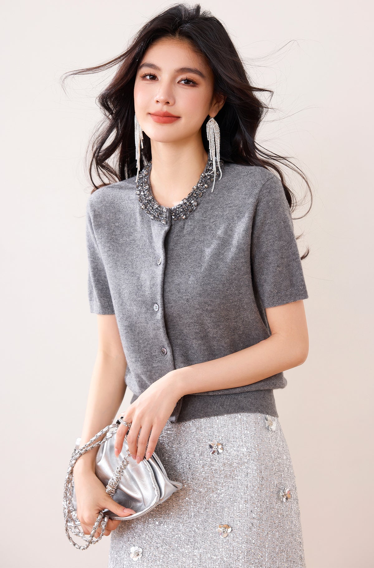 ダイヤモンドスタッズTシャツ