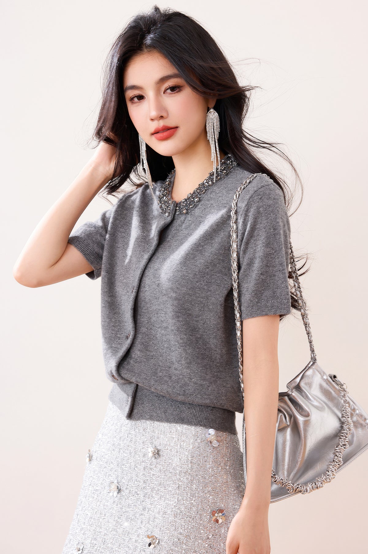 ダイヤモンドスタッズTシャツ