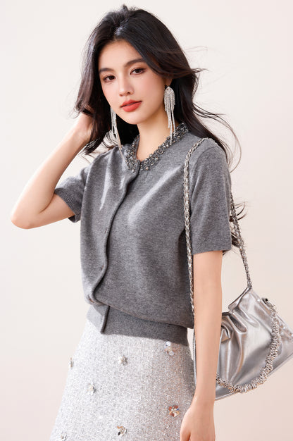 ダイヤモンドスタッズTシャツ