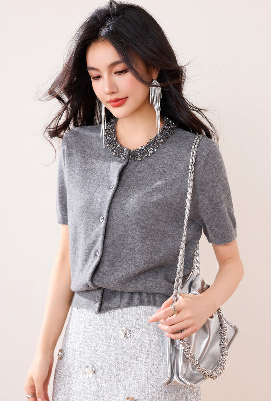 ダイヤモンドスタッズTシャツ