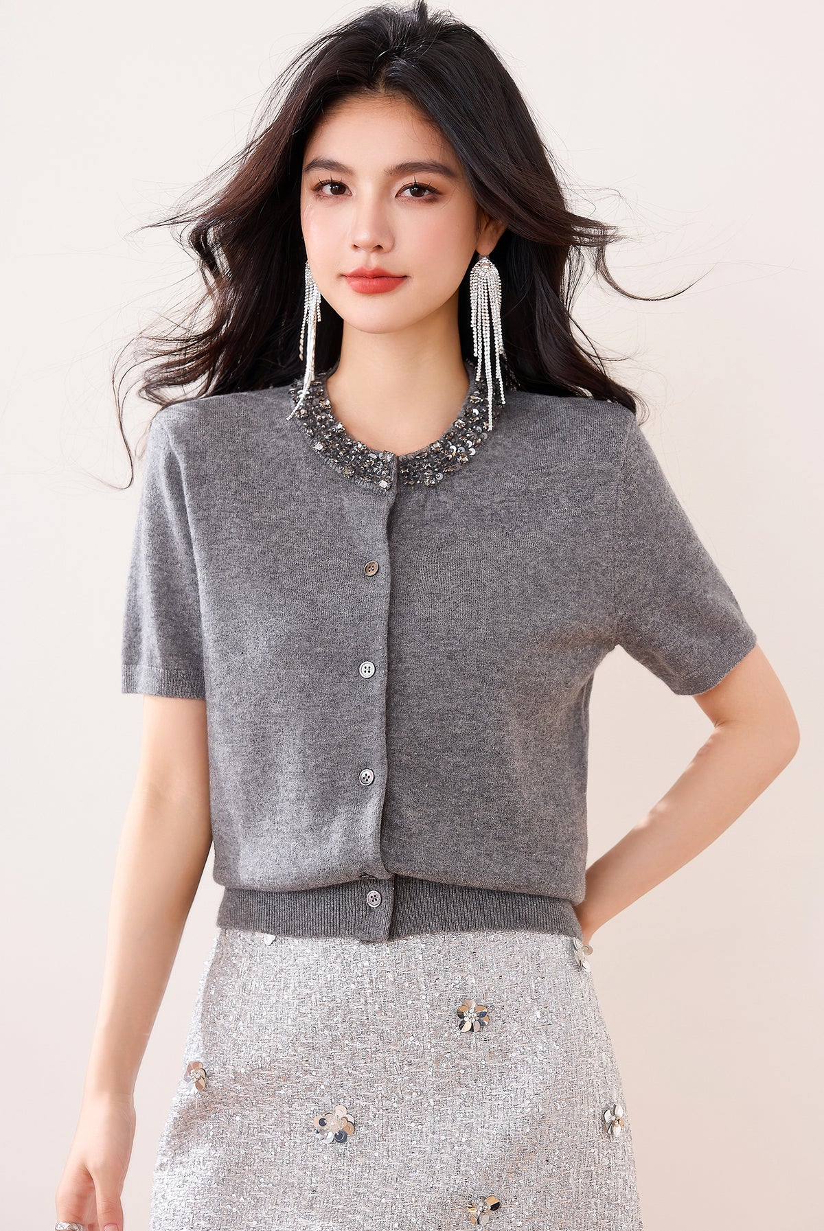 ダイヤモンドスタッズTシャツ