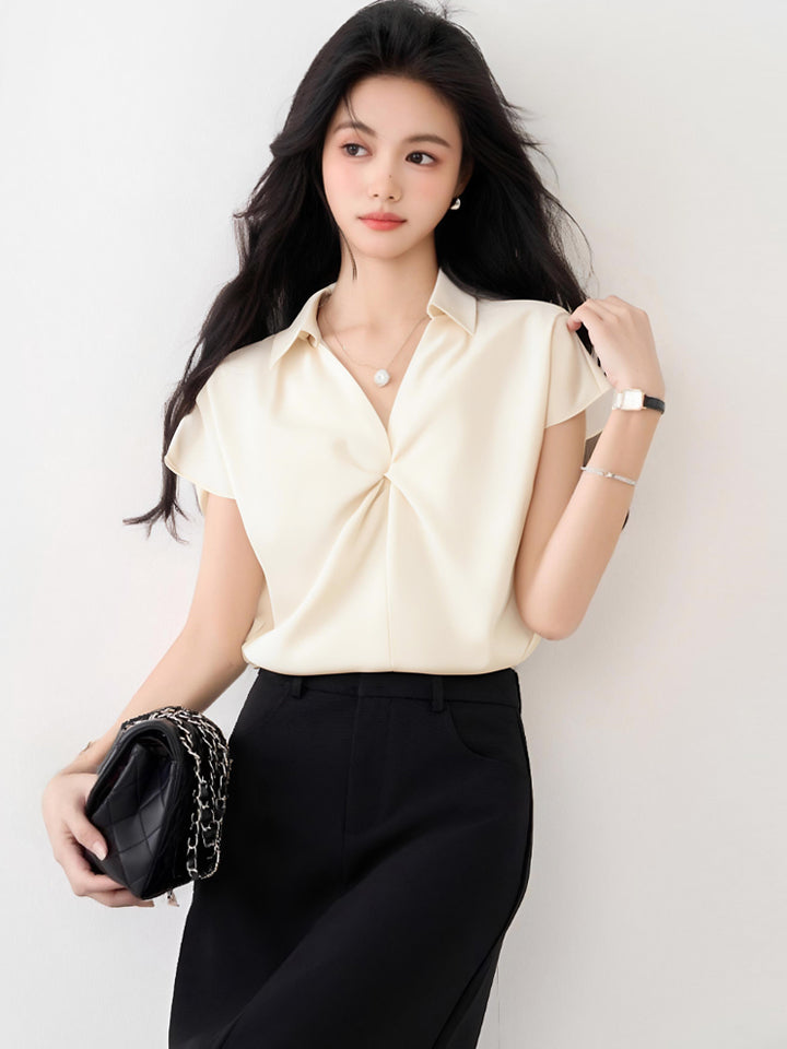 フランス発送 Vネックシャツ