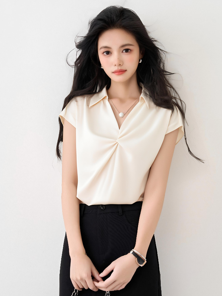 フランス発送 Vネックシャツ