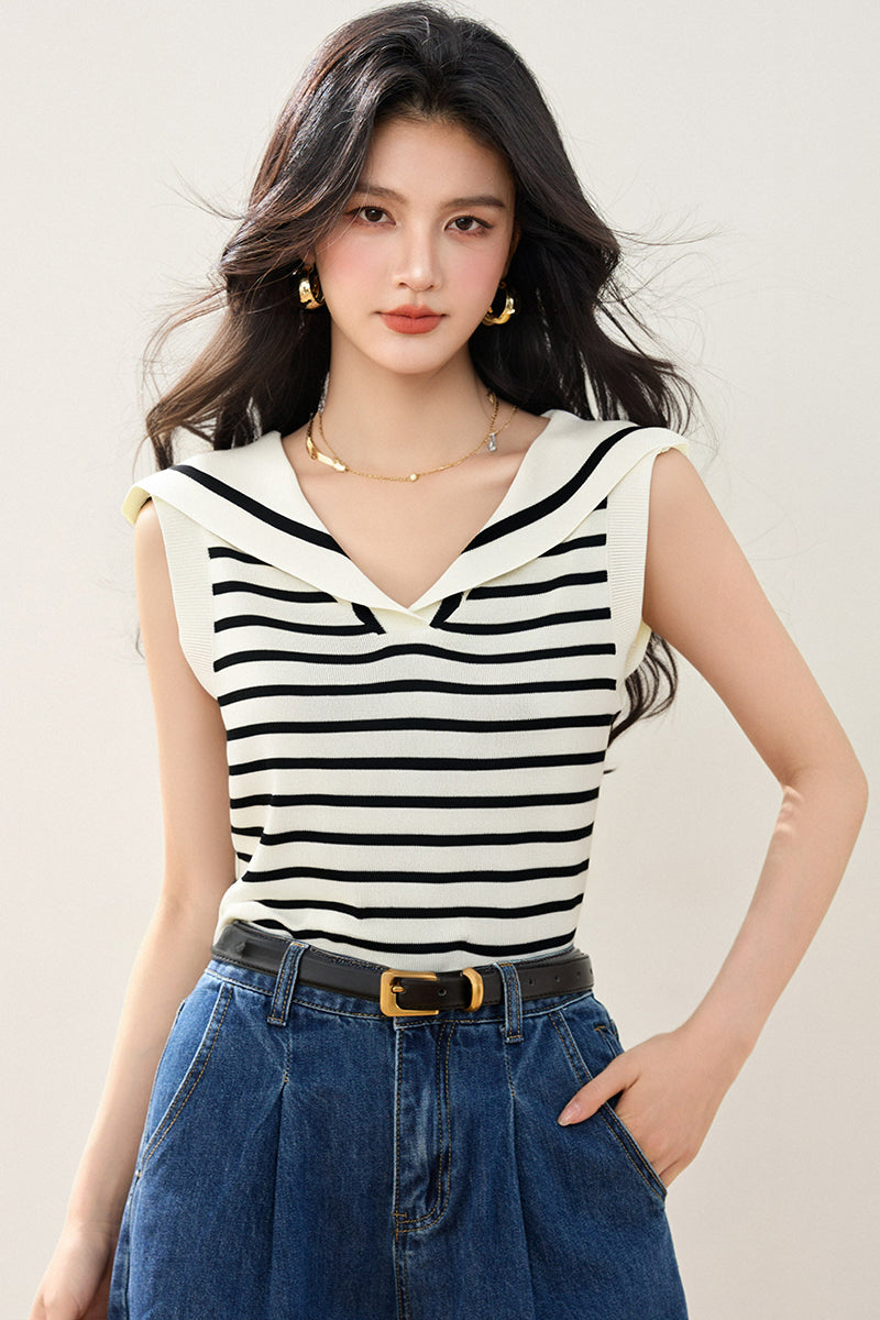 T2 トライプノースリーブベストトップ