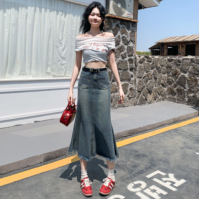 S1 マーメイドデニムスカート